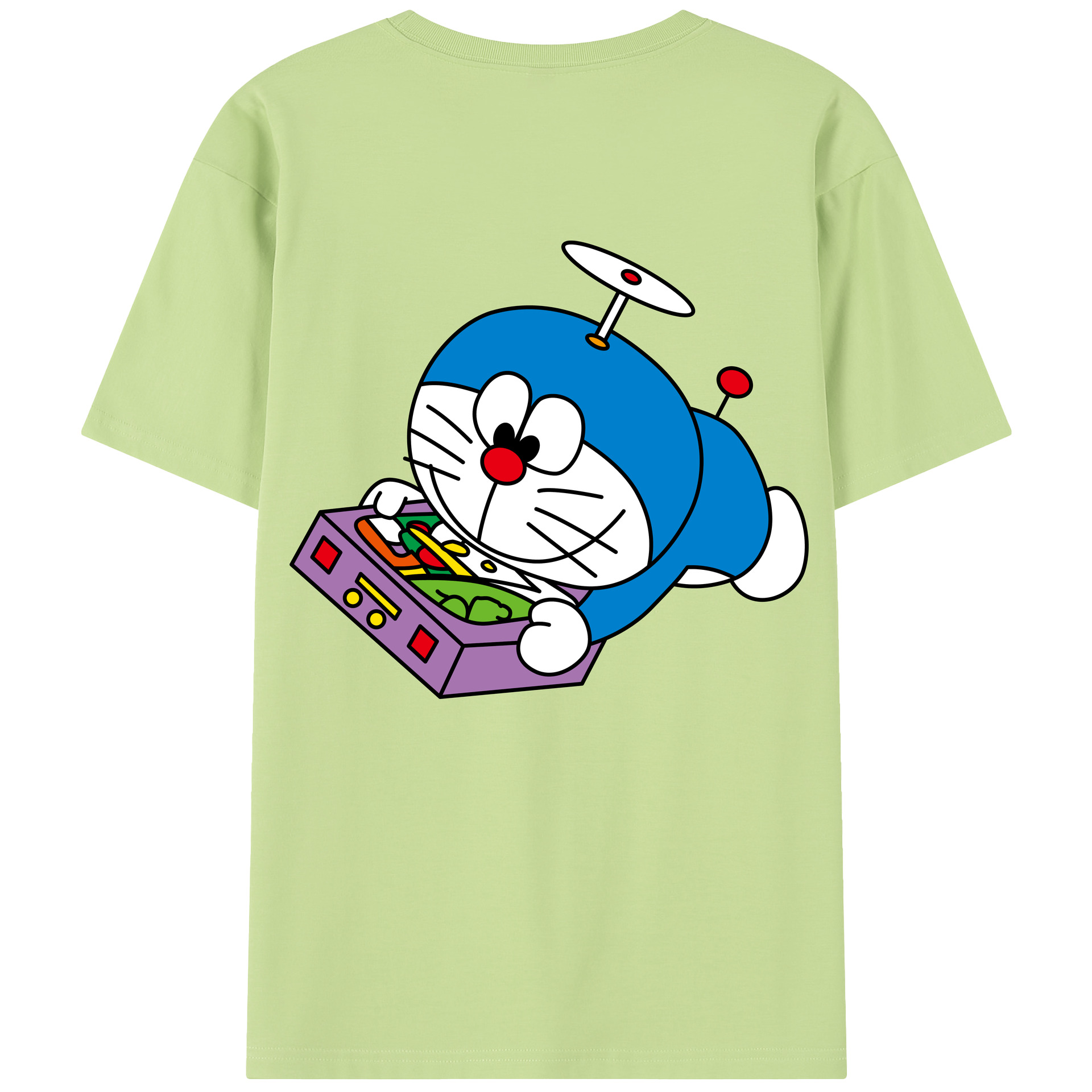 （画像用） ドラえもん Doraemon 綿100％半袖Tシャツ（背面プリント）